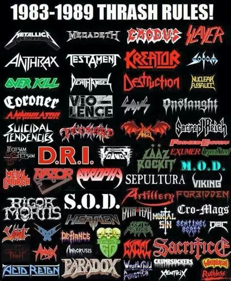 Thrash Metal | Metal songs, Metal band logos, Heavy metal music