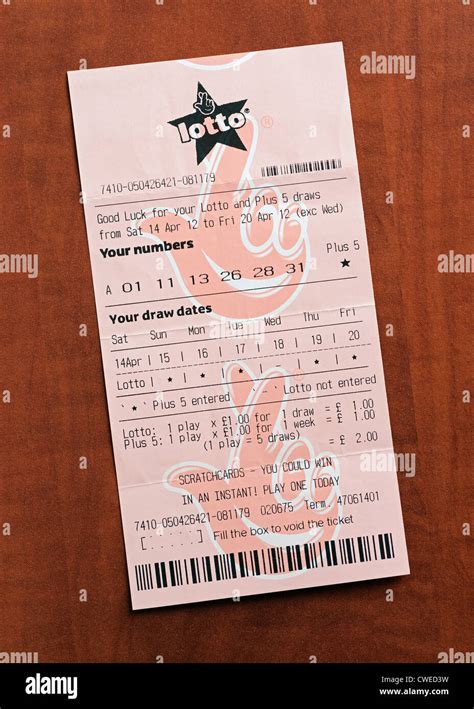 Lottery Ticket UK Stock Photo Royalty Free Image 50104765 Alamy