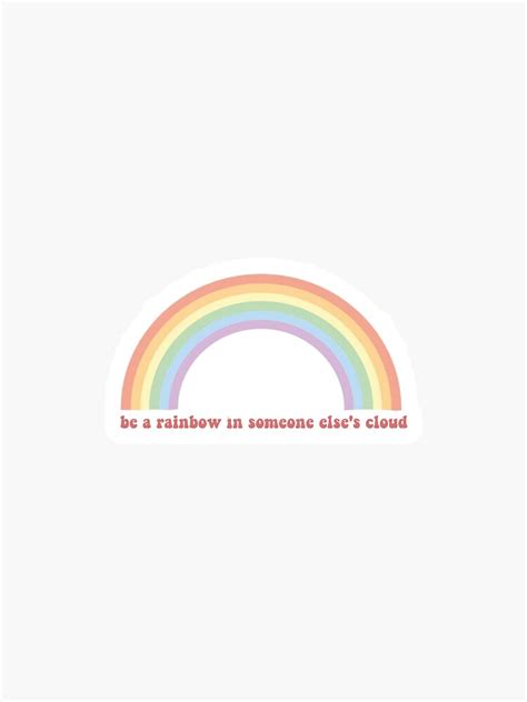 Rainbow Quote Sticker By Lewidesigns Redbubble