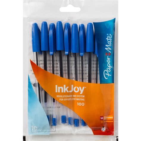 Paper Mate InkJoy Medium Blue Pens 10 Pack BIG W