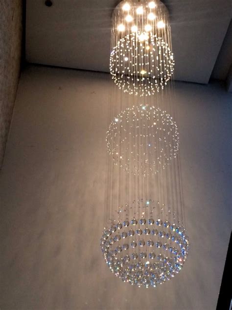 Lustre Cristal Globo Para P Direito Duplo E Escada Ref G R