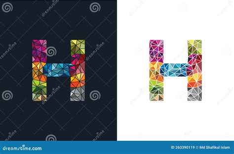 Colorful Modern Letter H Logo Design Template Stock Illustration