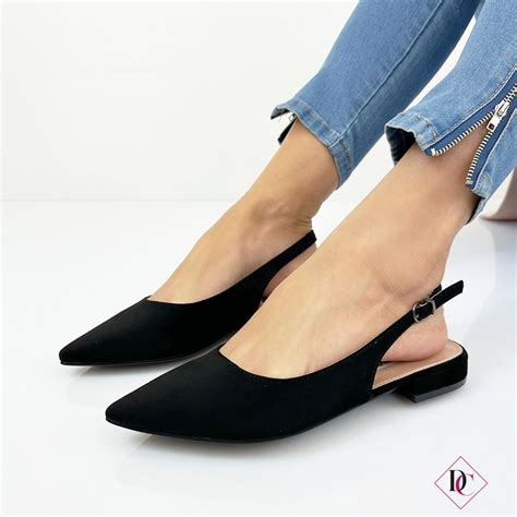 Ballerine Ingrid Décolleté Slingback Eleganti Con Tacco Basso