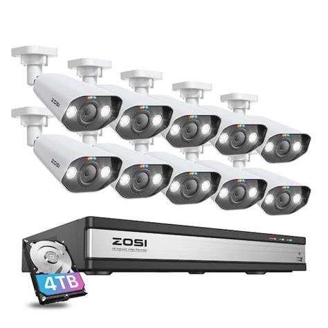 Zosi K Channel Mp Tb Poe Nvr Security Camera System With Wired