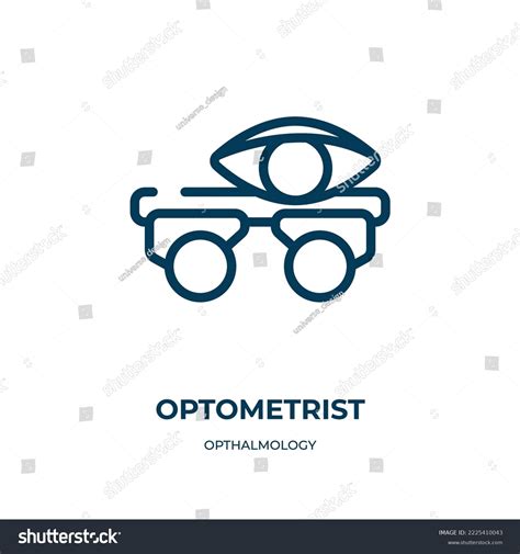 Optometrist Icon Linear Vector Illustration Opthalmology Stock Vector