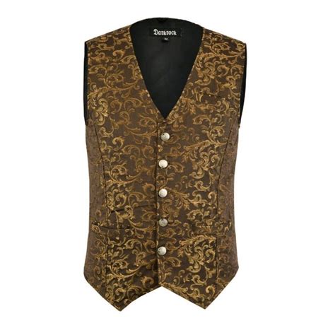 Brocade Men S Vest Waistcoat Gothic Steampunk Royal Blue Vest Victorian