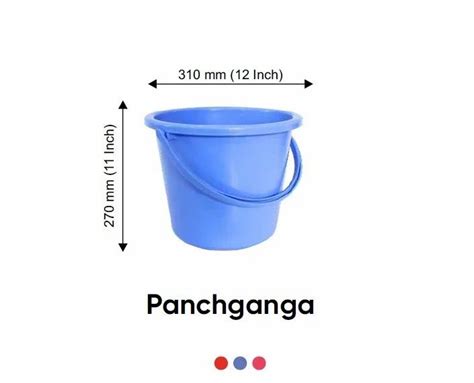 Bucket Plastic Panchganga Ltrs Horslay At Rs Plastic Bucket In