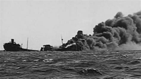 Battle Of The Atlantic An Allied Merchant Ship Is Sunk By A German U