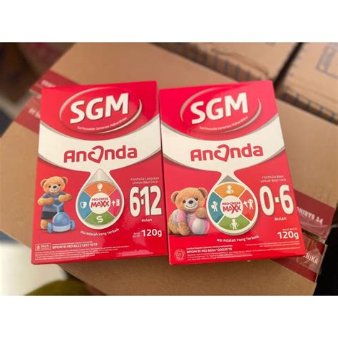 Jual SGM ANANDA 0 6 BULAN 6 12 BULAN 120gr TERMURAH Shopee Indonesia