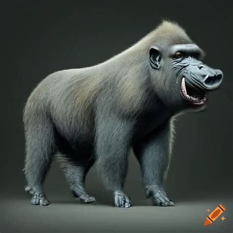 Mythical Gorilla Pig Hybrid Creature With Photorealistic Details On Craiyon