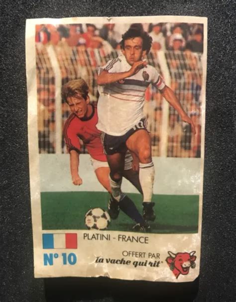 Sticker Michel Platini Panini N°10 Football 1985 La Vache Qui Rit