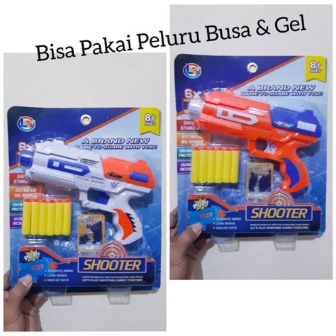 Jual Mainan Tembakan 2 In 1 Pluru Busa And Water Gel Blaster Tembak