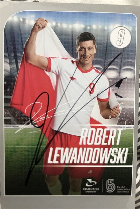 Autograf Robert Lewandowski FC Barcelona Bayern Krubin Kup Teraz Na