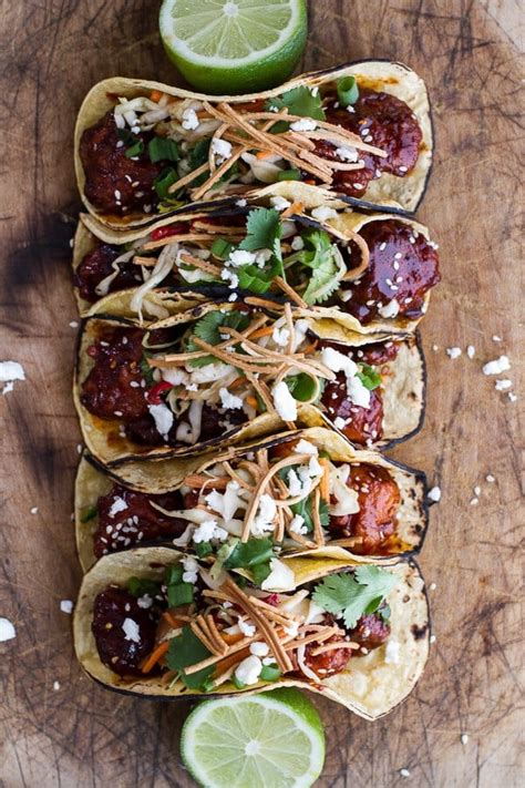 Korean Fried Chicken Tacos with Sweet Slaw, Crunchy Noodles + Queso ...