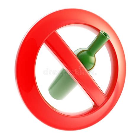 Drinking Is Not Allowed Forbidden Sign Stock Illustration