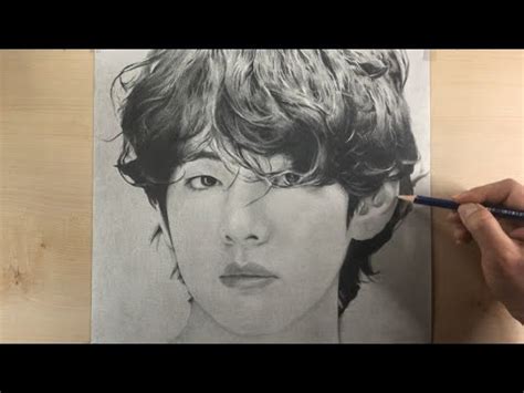 V A Pencil Drawing Bts V Drawmagic Art Youtube