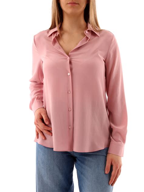 Weekend Maxmara Camicia In Cr Pe Di Pura Seta Donna Rosa Step By Step