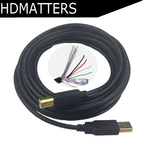 Hdmatters 5m Usb 2 0 Printer Cable Usb 2 0 Am To Bm Gold Plated For Hp Canon Epson Printers