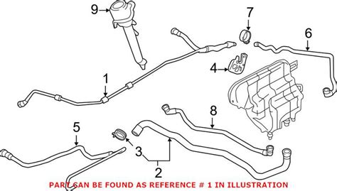 BMW Engine Coolant Overflow Hose 17127599571 Genuine BMW 17127599571