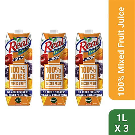 Buy Real Activ 100 Mixed Fruit Juice With No Added Sugar And