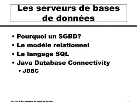 Ppt Les Serveurs De Bases De Données Powerpoint Presentation Free