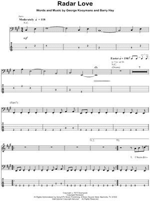 "Radar Love" Sheet Music - 4 Arrangements Available Instantly - Musicnotes