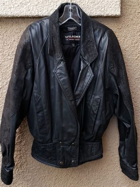 Vintage 80s Wilsons Biker Leather Jacket