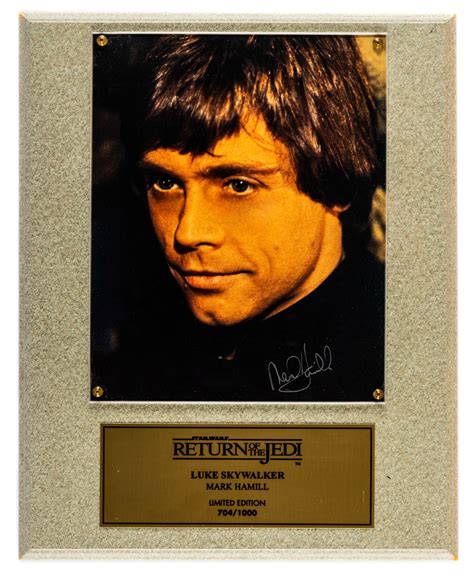 Lot Detail Mark Hamill Signed Luke Skywalker Return Of The Jedi