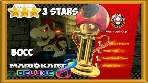 Mario Kart 8 Deluxe Mushroom Cup 3 Stars 50cc Part 1 Youtube