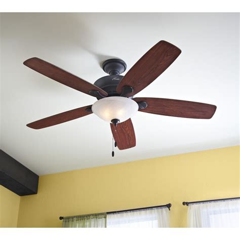 Hunter Regalia 60 In New Bronze Indoor Downrod Or Flush Mount Ceiling Fan With Light 5 Blade