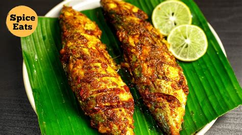 Mackerel Masala Fish Fry Bangda Fish Fry Fried Mackerel Fish Fish