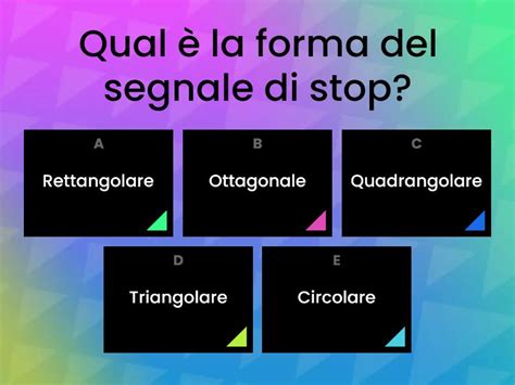 Sui Segnali Stradali Quiz