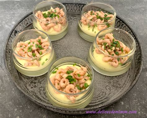 Verrines De Mousseline De Pommes De Terre Aux Crevettes Grises Les