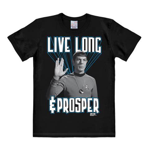 Star Trek Spock Live Long And Prosper T Shirt Print Herren Logoshirt Shop De