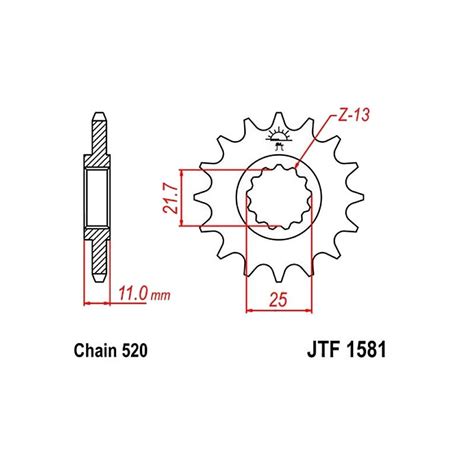 Service Moto Pieces Transmission Pignon Jtf Dents