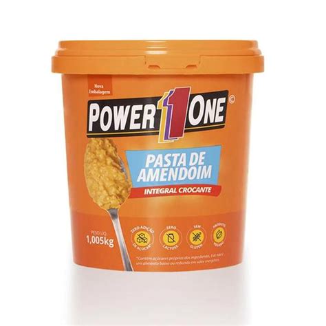 Pasta De Amendoim Power1one Integral 1 005kg Pasta De Amendoim