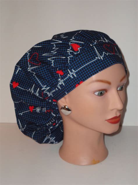 The Perfect Sized Bouffant Scrub Hat Calling All Nurses Heart Monitor