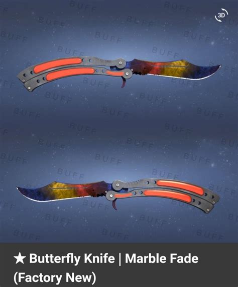 CSGO Butterfly Knife Marble Fade FN Video Gaming Gaming Accessories