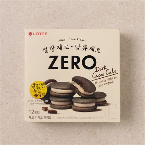 Lotte Zero Sugar Free Dark Chocolate Cacao Cake 171g New World E