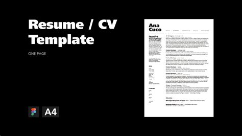 Resume Cv Template Figma