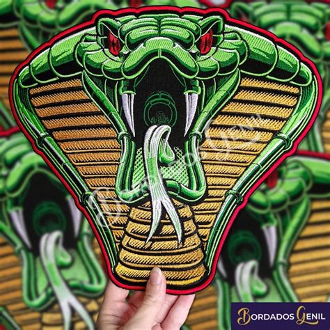 King Cobra Anaconda Snake Biker Large Back Patch On Vest Sew Patch