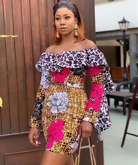 Off Shoulder Ankara Short Gown Style Ankara Short Gown Styles Ankara