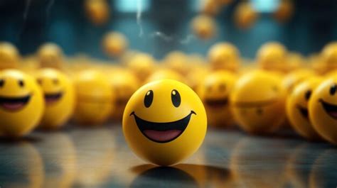 premium photo funny yellow smiley face