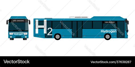 A Hydrogen Fuel Cell Bus Concept Royalty Free Vector Image