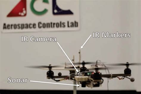 Quadrotor Used In Experiments The Sonar Faces Down For Measuring