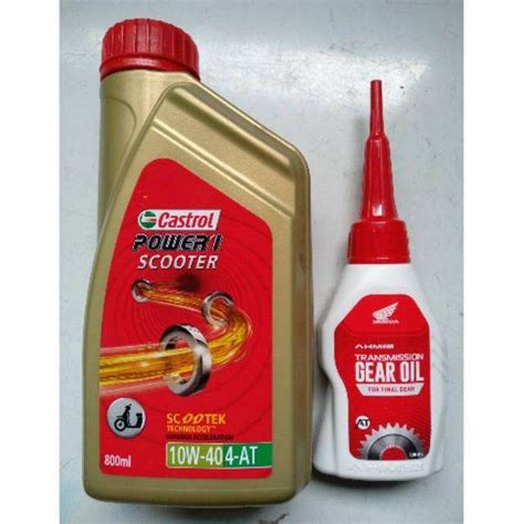 Jual Paket Oli Castrol Matic 0 8 Lt Oli Gear 120 Ml All Motor