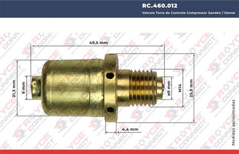 Valvula Torre De Controle Sanden Denso Logan Rosca Mm