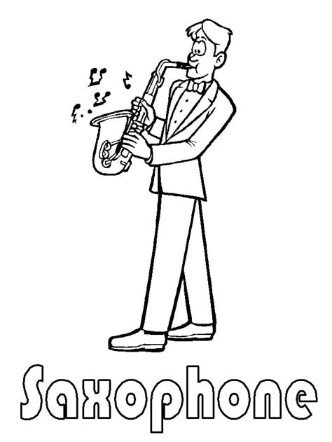 Top 20 Printable Saxophone Coloring Pages Online Coloring Pages