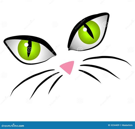 Cartoon Cat Face Eyes Clip Art Stock Illustration | CartoonDealer.com ...