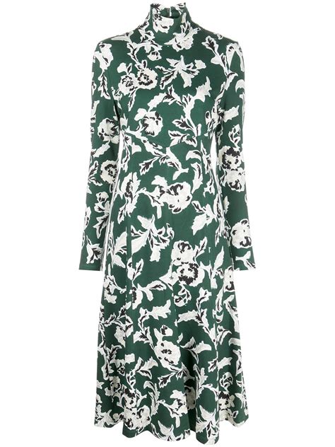 Tanya Taylor Thea Floral Print Midi Dress Farfetch